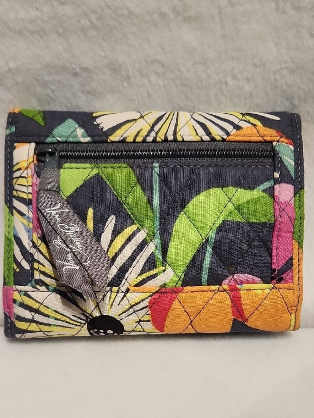 Vera Bradley 2pc. Quilted Floral Shoulder Bag in Navy Multi & Wallet - Picture 9 of 16
